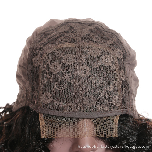 Medium Swiss Lace Cambodian 1B/30 Ombre Natural Black Human Deep Wave Lace Front Wig